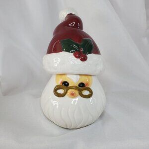 VTG Mother Brown's Santa And Hat Salt & Pepper Shakers Ceramic 1999 Christmas